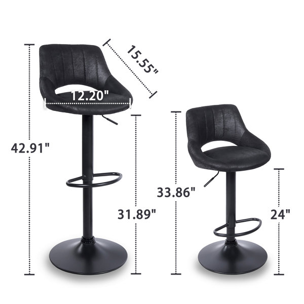 Foundry Select Newville Swivel Adjustable Height Stool & Reviews Wayfair